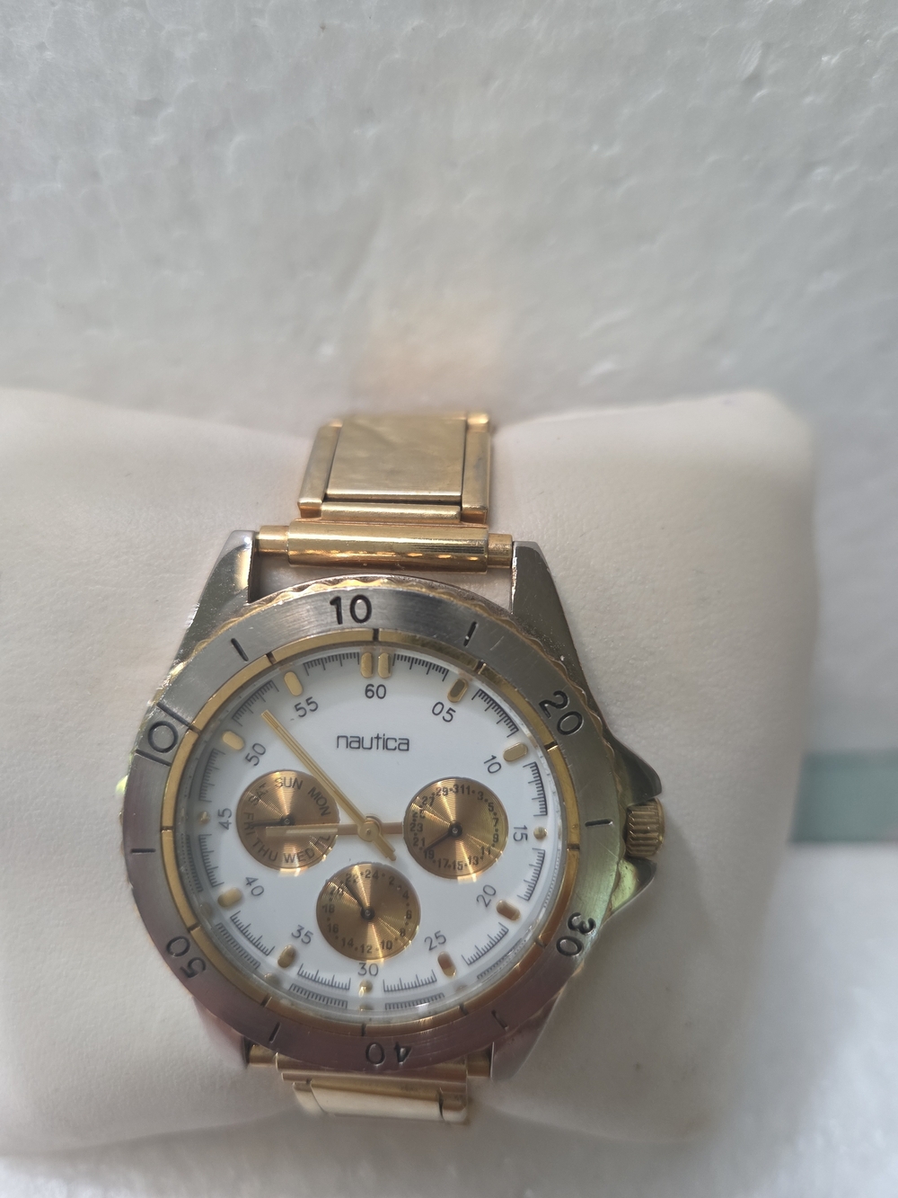 Nautica Gold & Silver Chronograph Watch - Picture 2 of 4